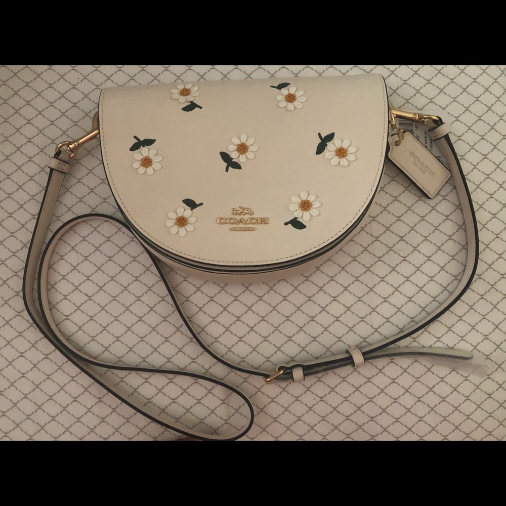Ellen Coach Crossbody with daisy embroidery